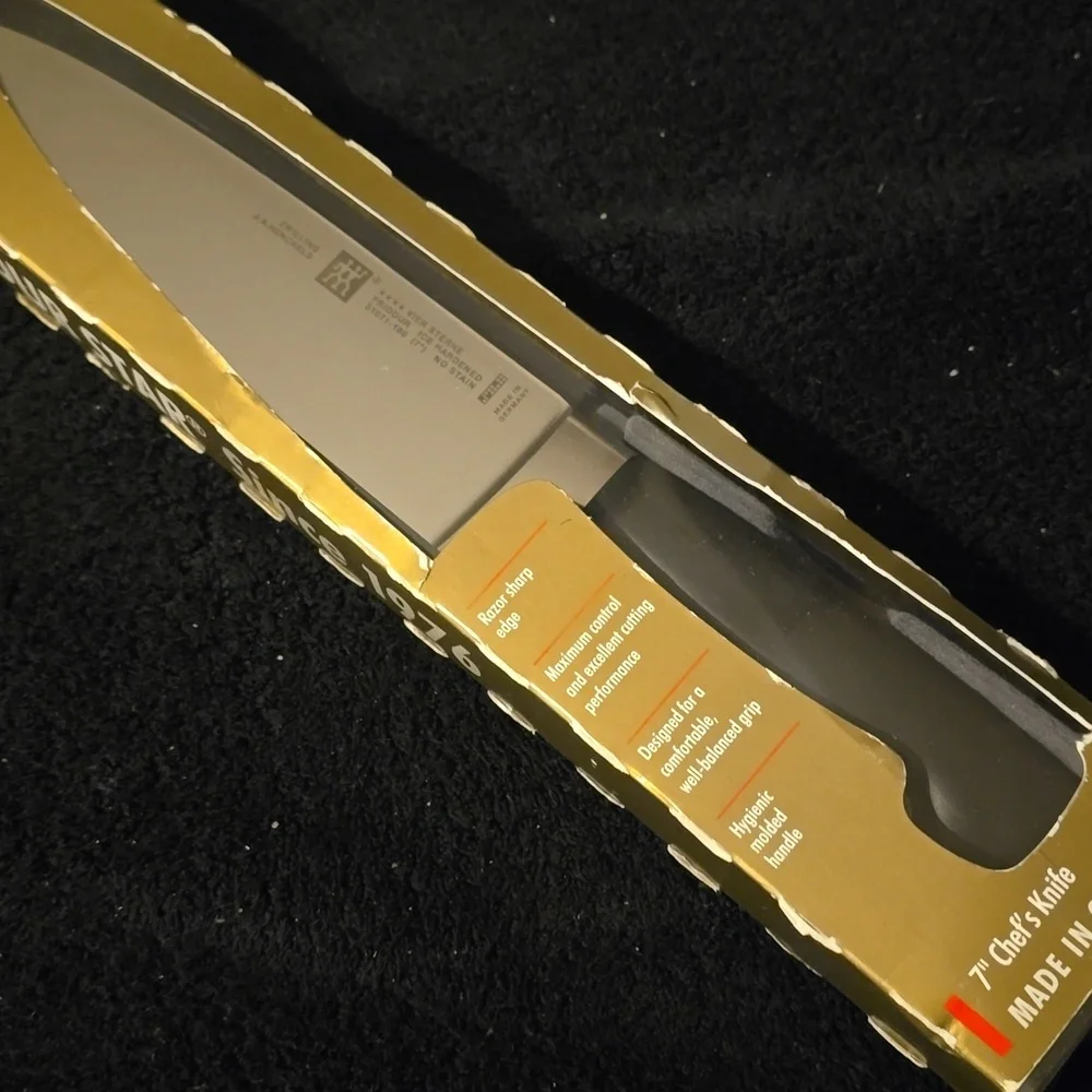 🤎BUY 2 GET 1 FREE Zwilling Four Star 7 inch Chef's Knife, Retail $129.95